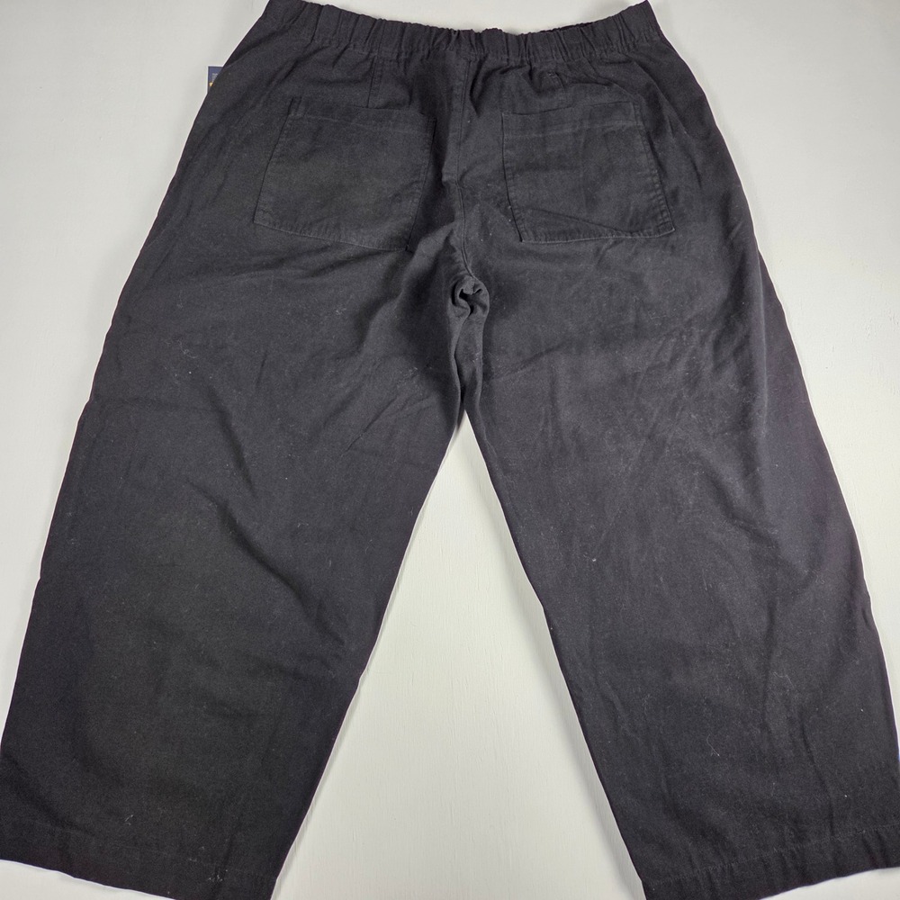 Universal Thread Minimalist Black Wide Leg Cropped Pants XL NWT Workwear